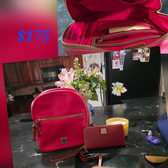 Elegant Red Women's Bag and Wallet Set - Picture 1 of 4